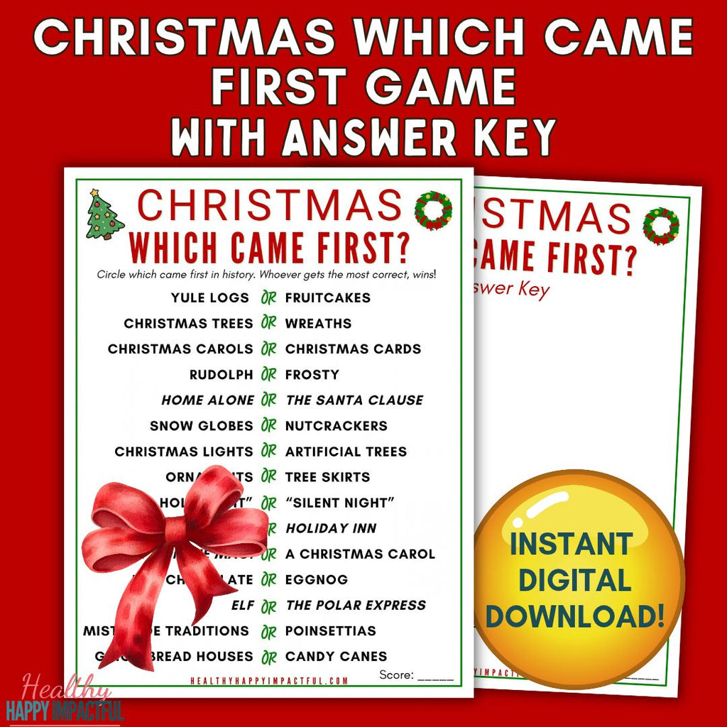 Christmas Which Came First - The Great Debate Game!