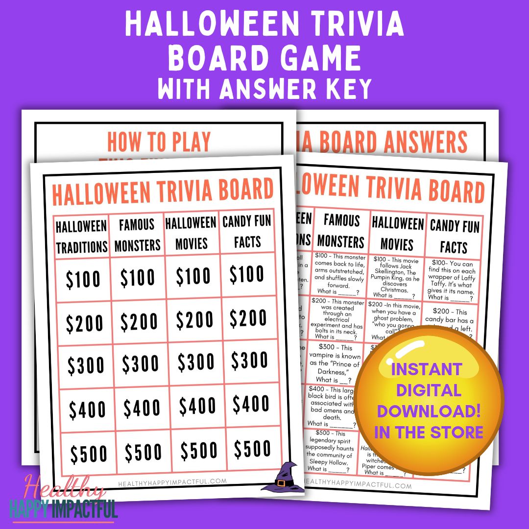 Halloween Trivia Showdown - Hilarious Game-Show Style Board Game