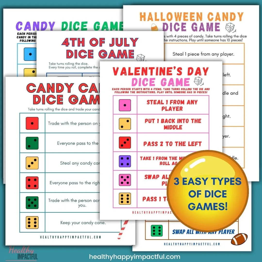 Roll & Play Printable Dice Games