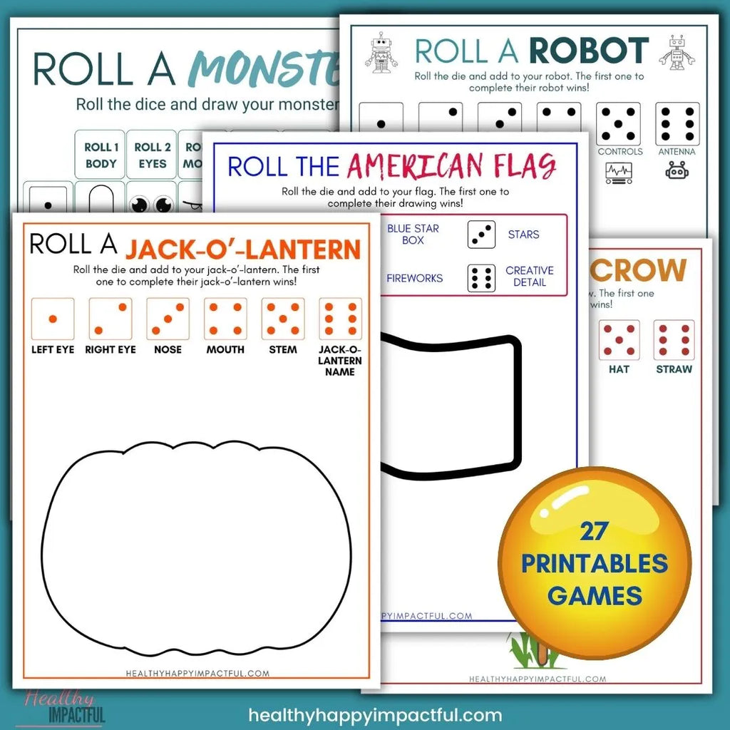 Roll & Play Printable Dice Games