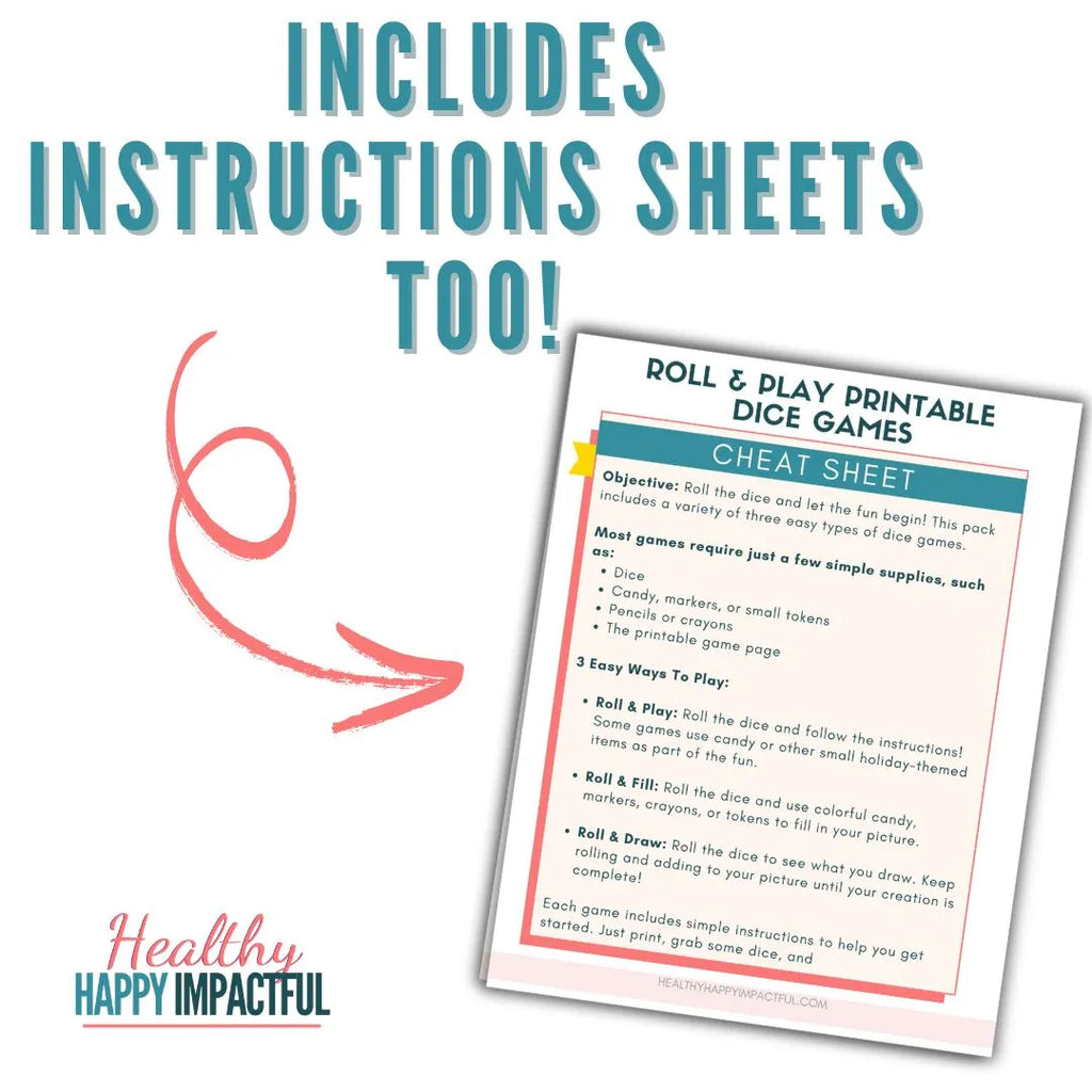 Roll & Play Printable Dice Games