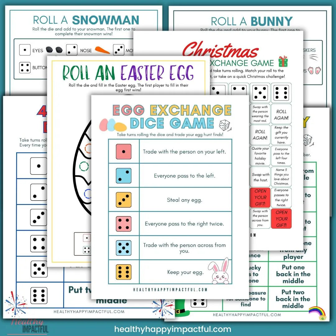 Roll & Play Printable Dice Games