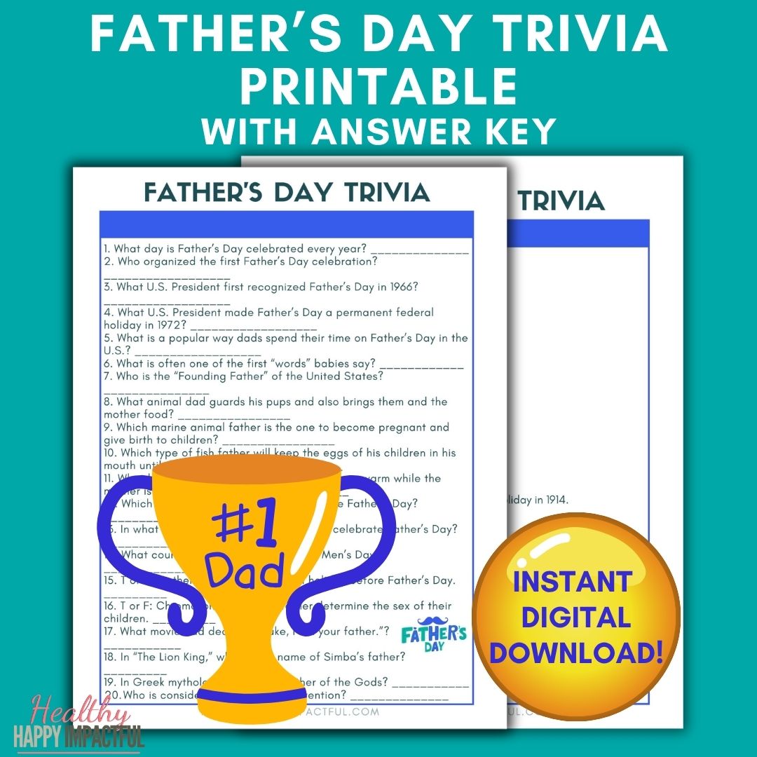 Father's Day Trivia Printable