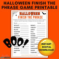 Halloween Finish The Phrase Game Printable