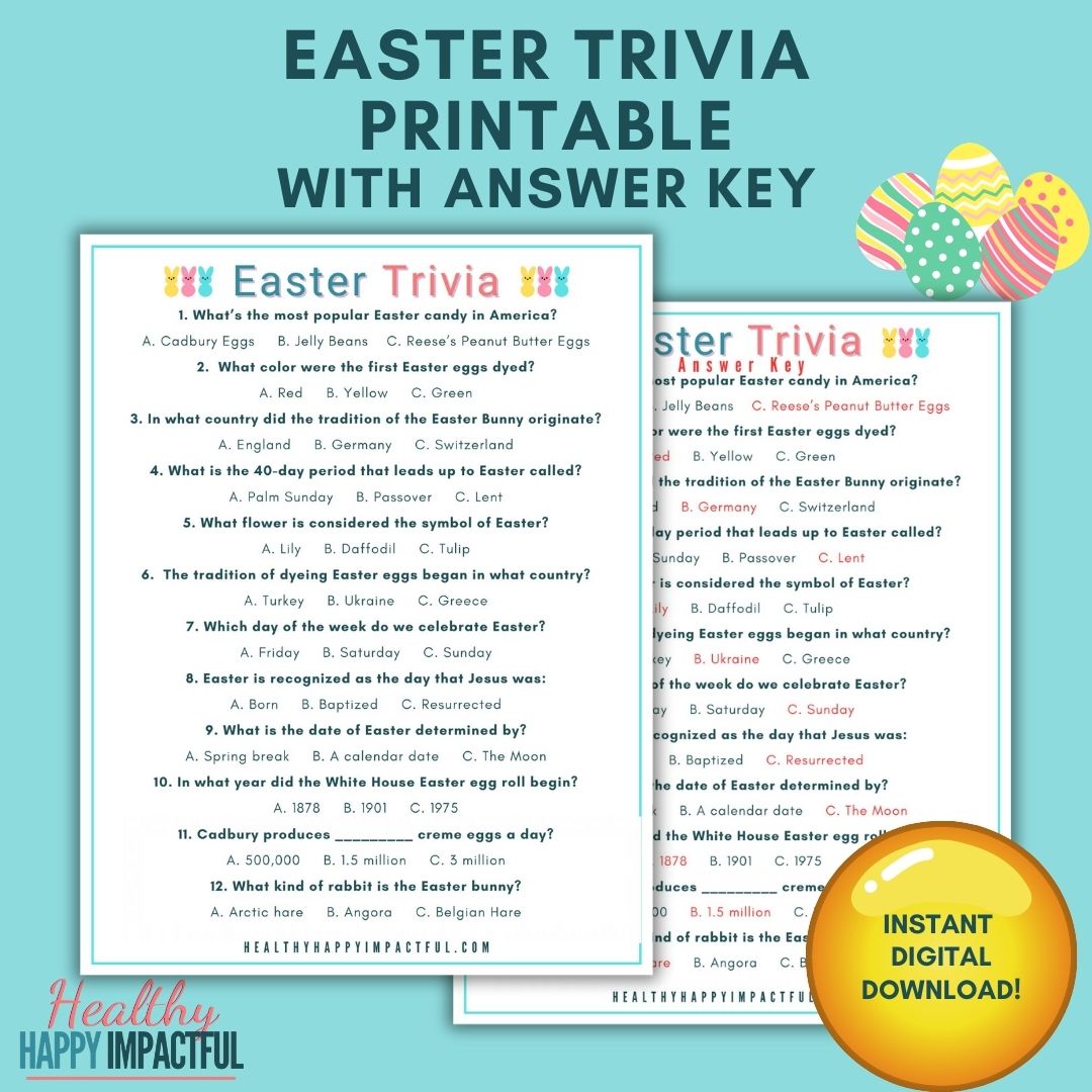Fun Easter Trivia Printable Healthy Happy Impactful Fun easter trivia printable healthy happy impactful