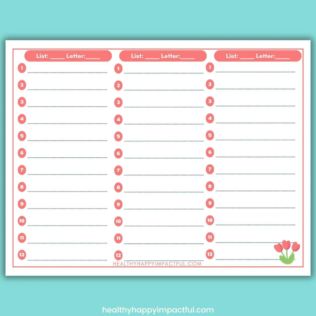 Easter Scattergories Game