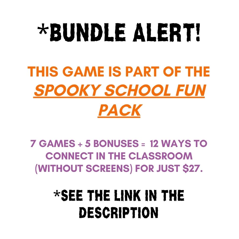 Halloween Finish The Phrase Game Printable - Zero Prep Fun