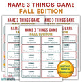Fall Name 3 Things Game - Big Laughs in 5 Seconds or Less