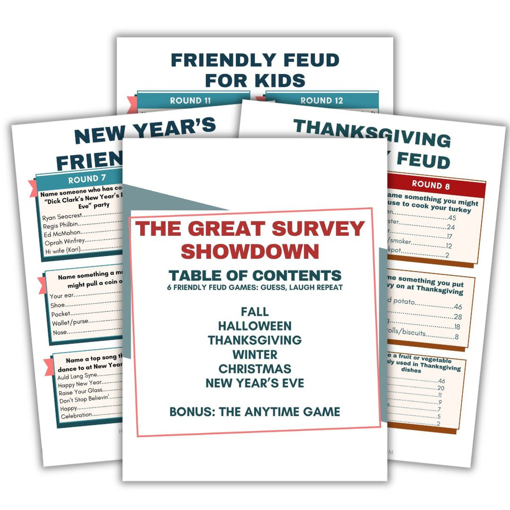 Holiday Survey Showdown - 6 Popular Feud Games in One Easy Bundle