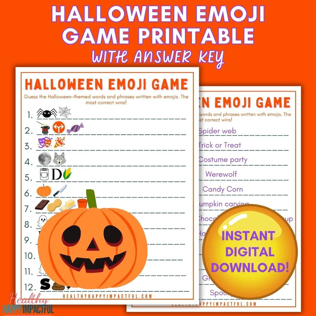 Halloween Emoji Game Printable - Decode it Before They Do!