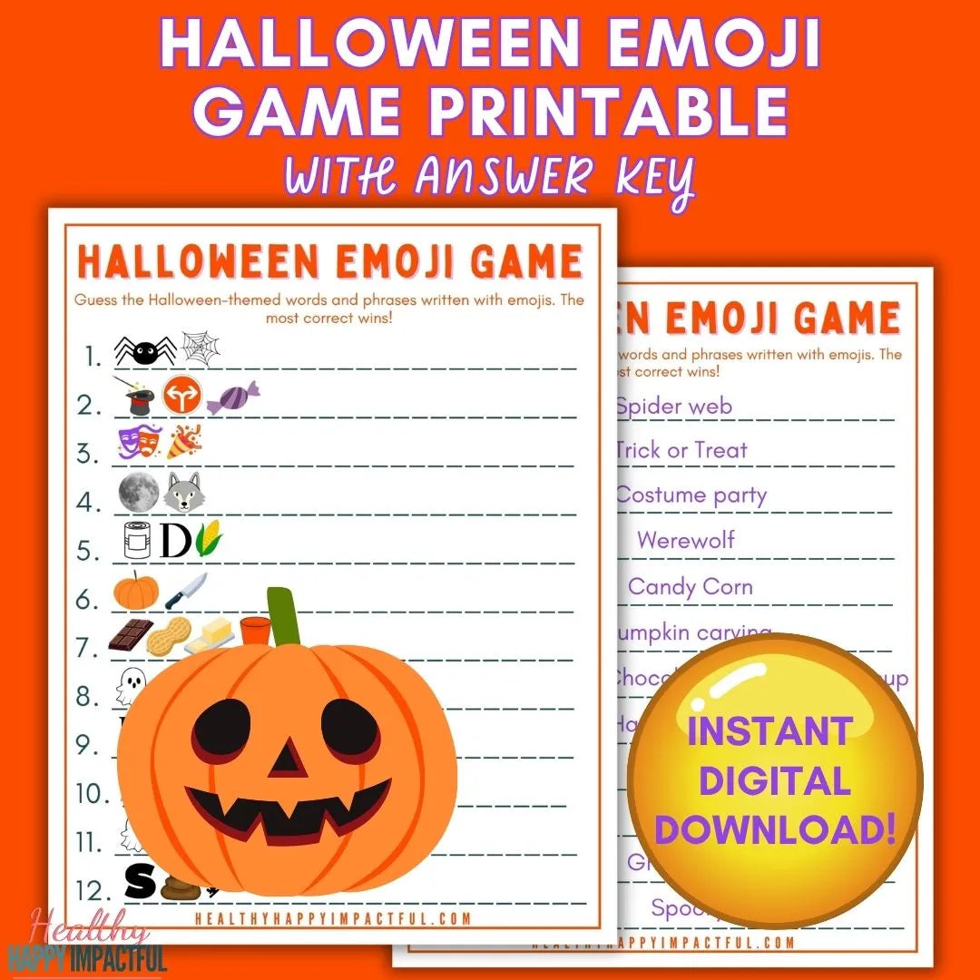 Halloween Emoji Game Printable
