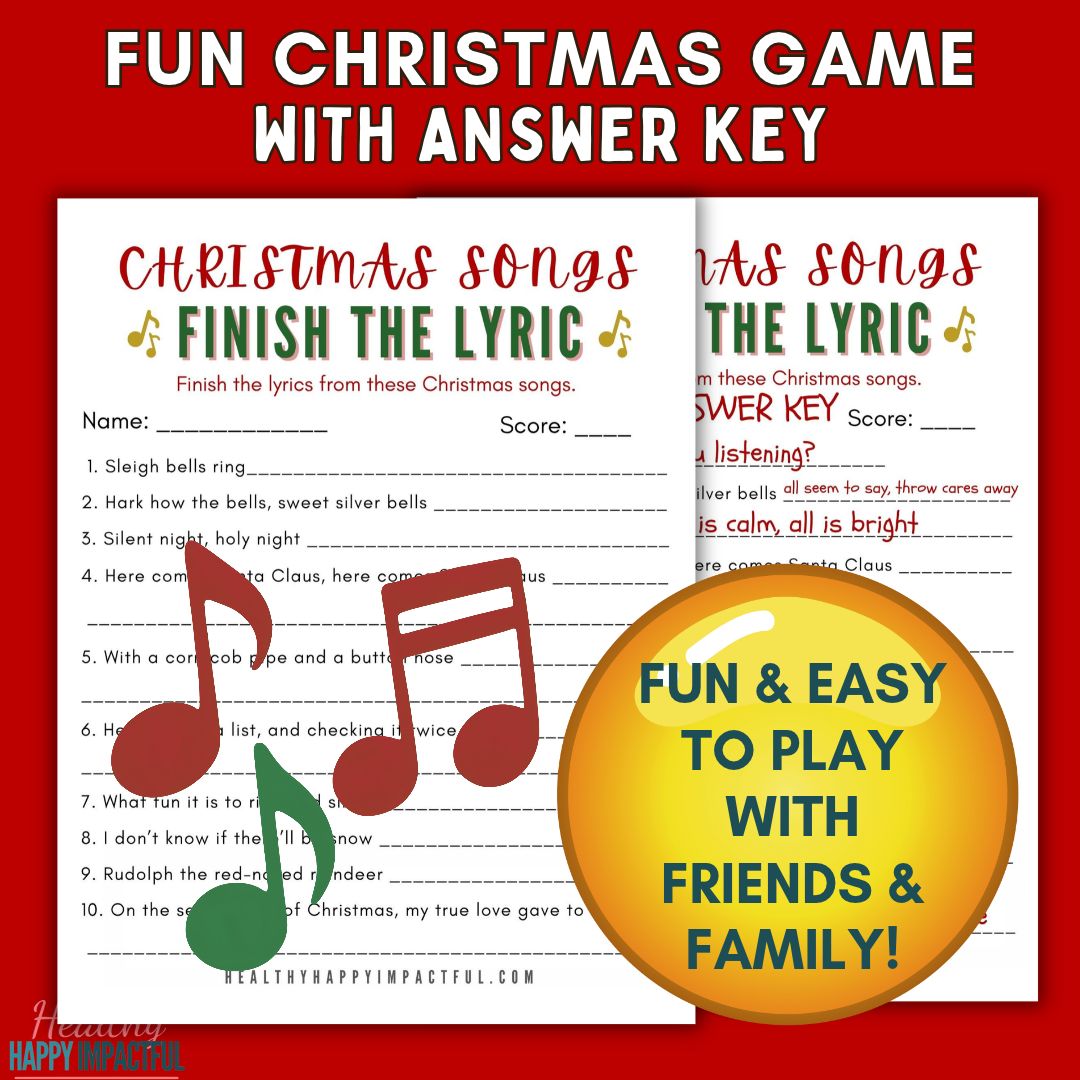 Christmas Finish The Song Lyrics - Can Your Crew Finish The Lyric?