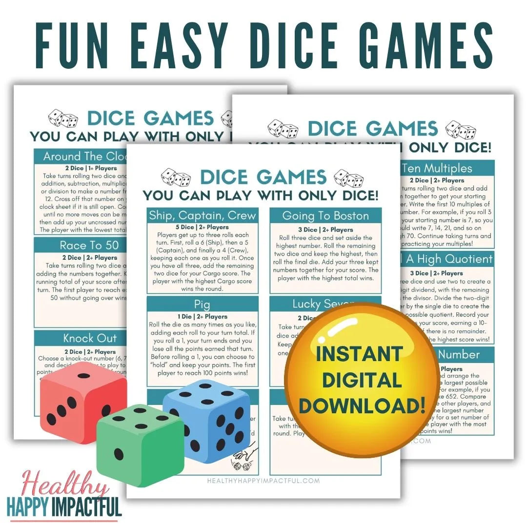 Fun & Easy Dice Games (Using Only Dice!)