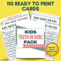 Fun Truth or Dare Game for Kids & Family Healthy Happy Impactful™