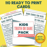Fun Truth or Dare Game for Kids & Family Healthy Happy Impactful™