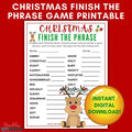 Christmas Finish The Phrase Game Printable