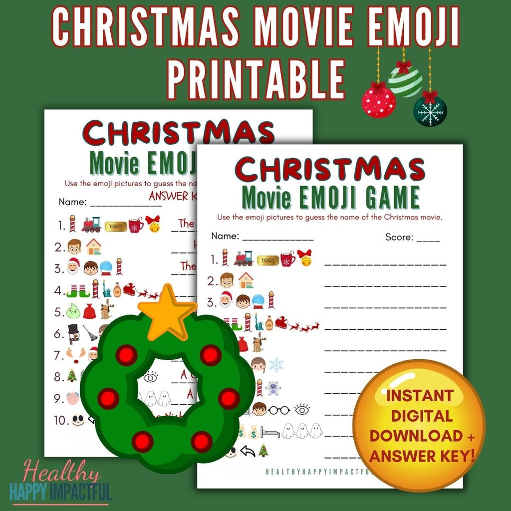 Christmas Movie Emoji Printable