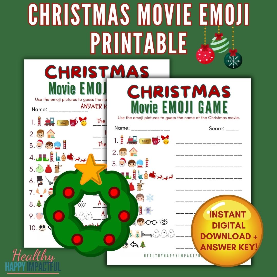 Christmas Movie Emoji Printable