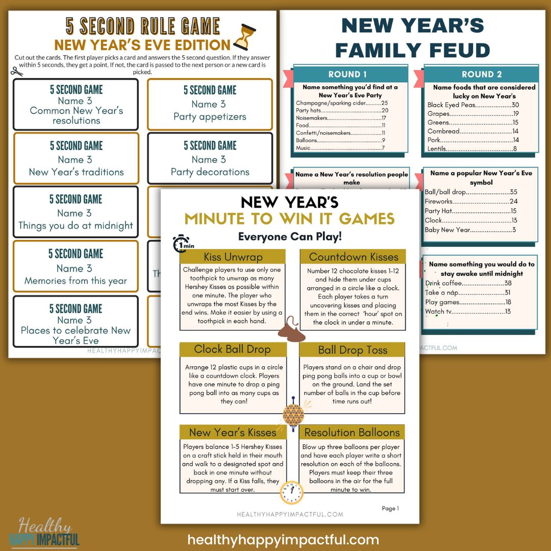 Festive New Year's Eve Games Pack