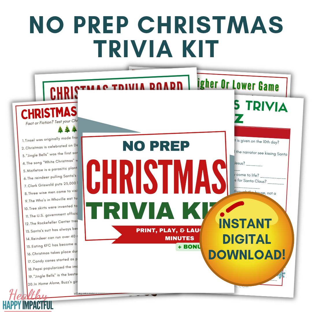 No Prep Christmas Trivia Kit - Print & Play in 5 Minutes