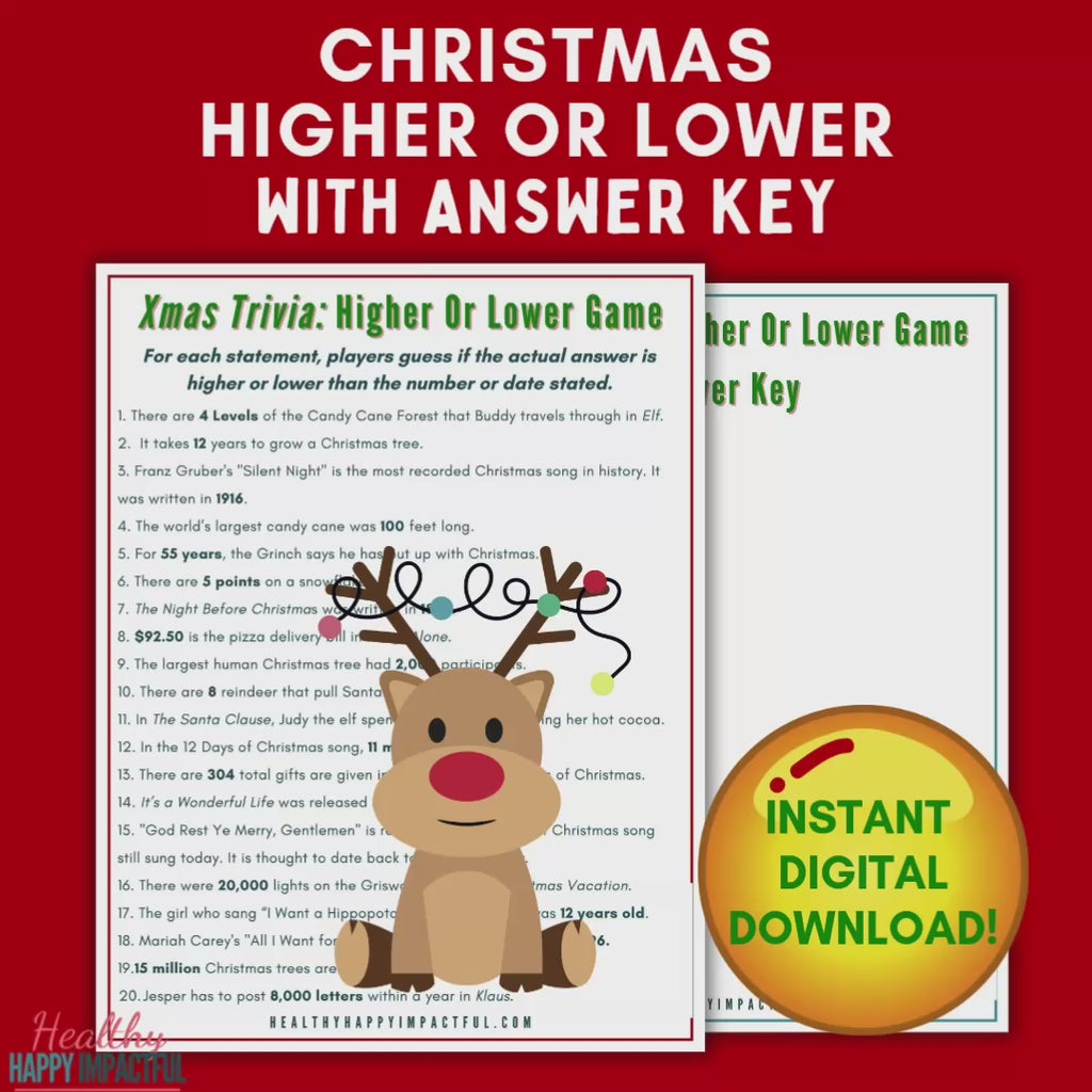 No Prep Christmas Trivia Kit - Print & Play in 5 Minutes