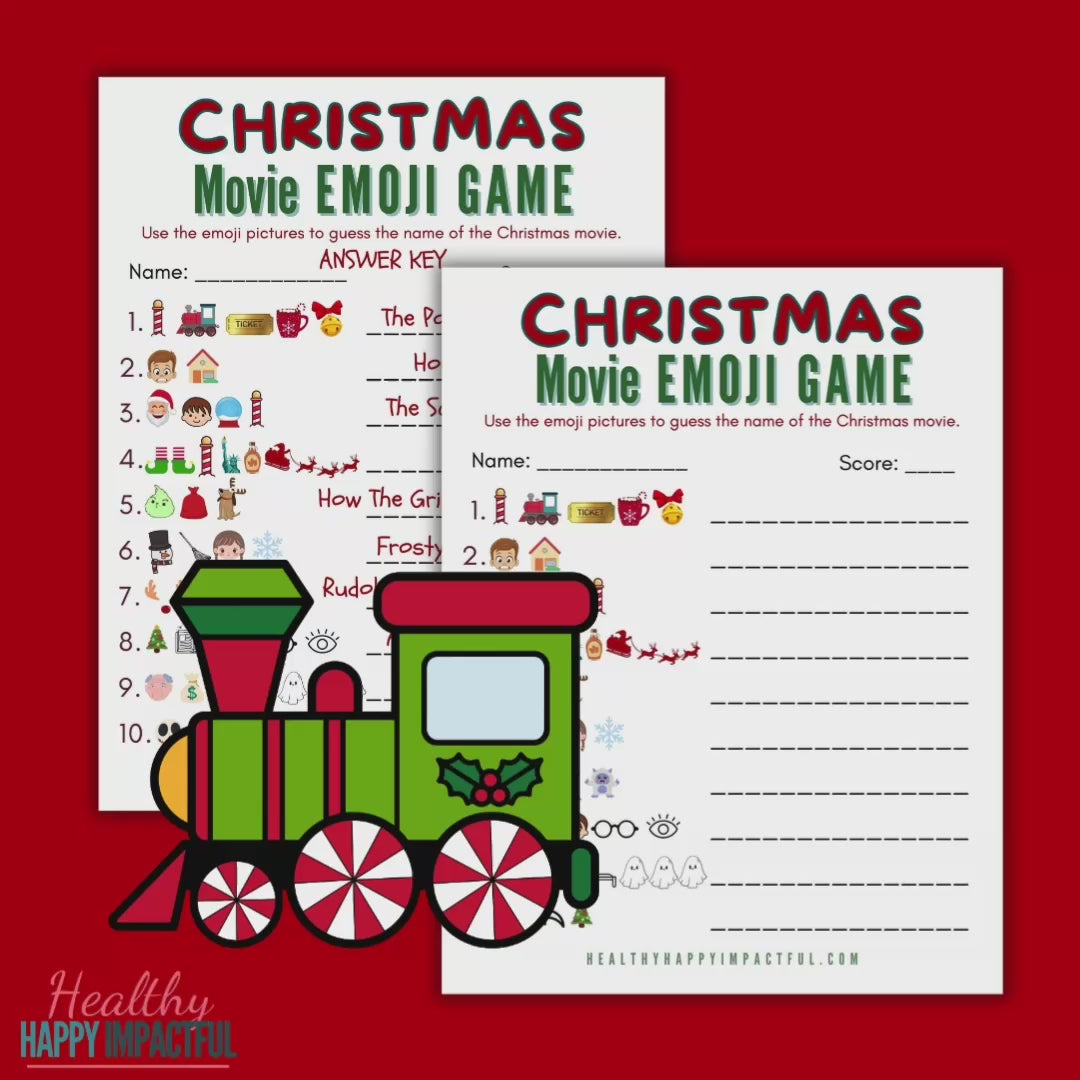 Christmas Movie Emoji Printable