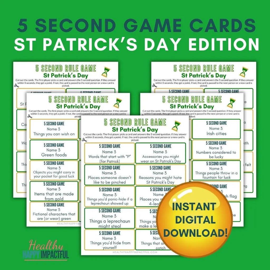 St Patrick's Day 5 Second Rule Game