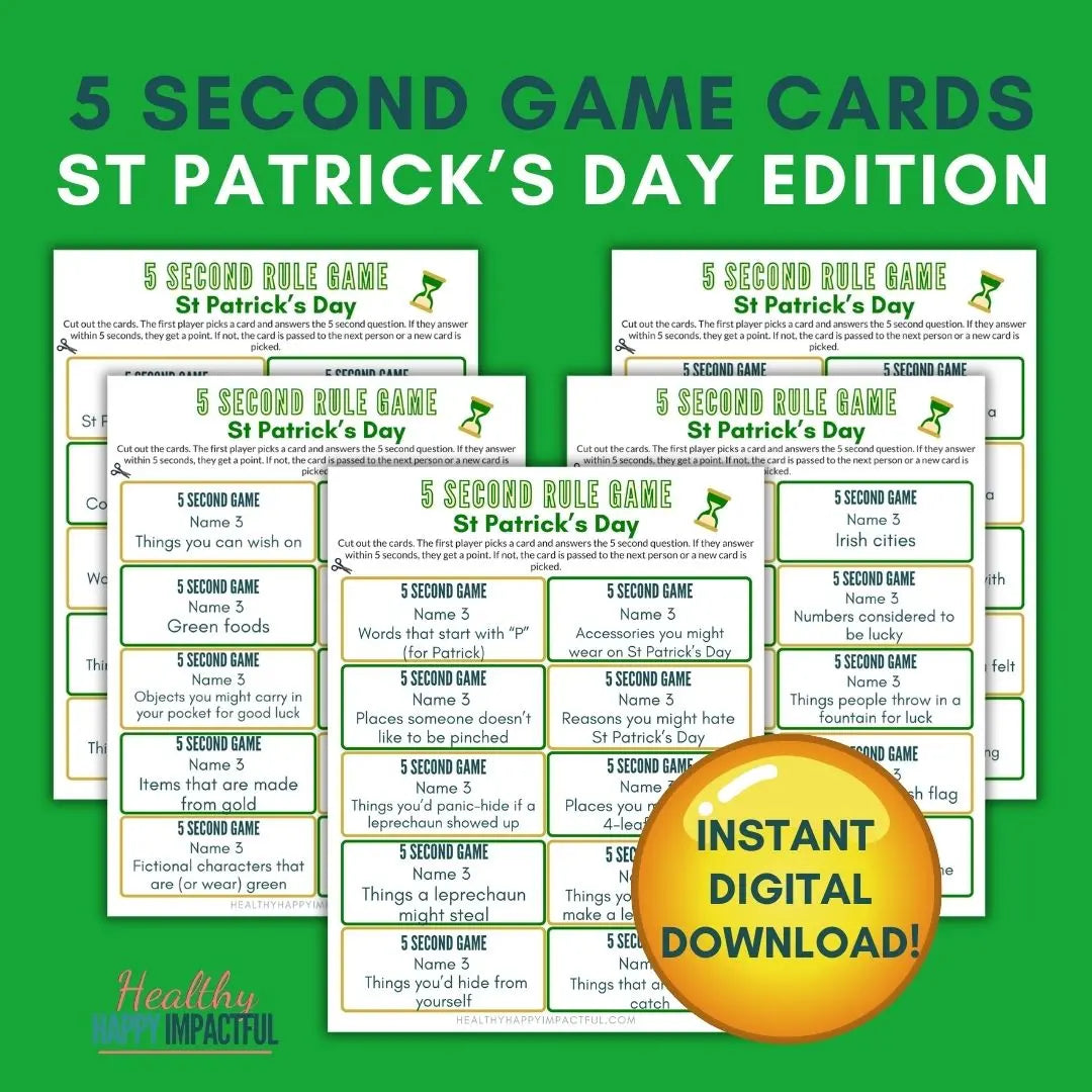St Patrick's Day 5 Second Rule Game