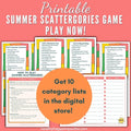 Summer Scattergories Game