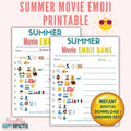 Summer Movie Emoji Printable