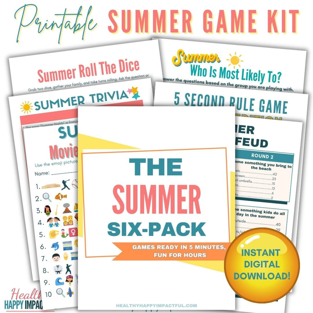 Sizzling Summer Six-Pack - Games Ready in 5 Minutes, Fun for Hours