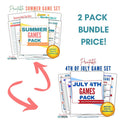 Summer and 4th of July Games Pack Bundle