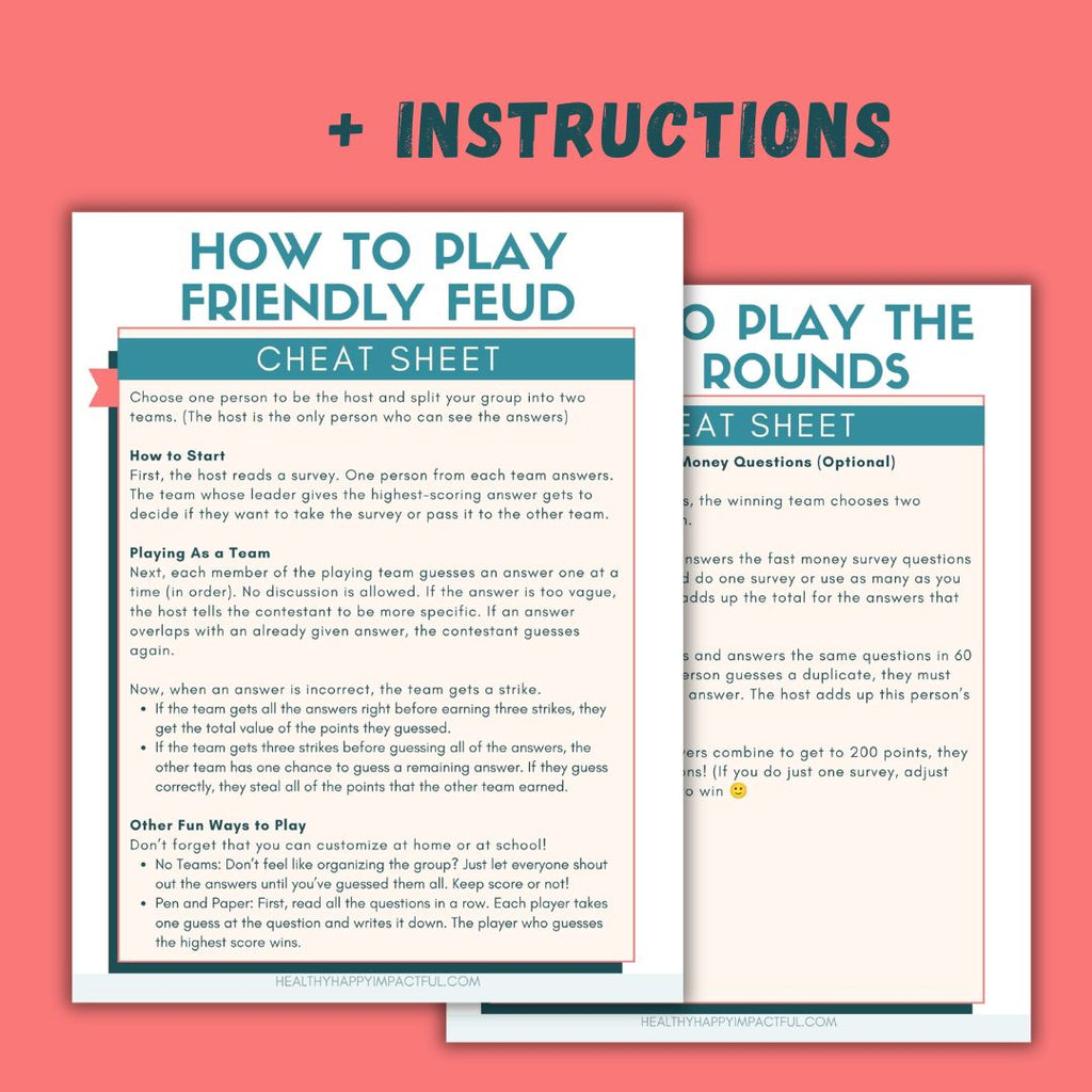 Summer Friendly Feud Game