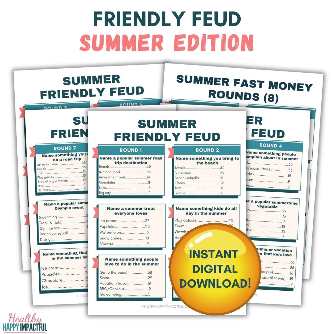 Summer Friendly Feud Game