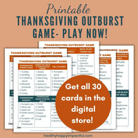 Thanksgiving Outburst Game Cards