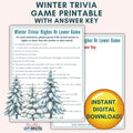 Winter Trivia Higher Lower Game