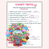 Sweet Candy Trivia Printable Game