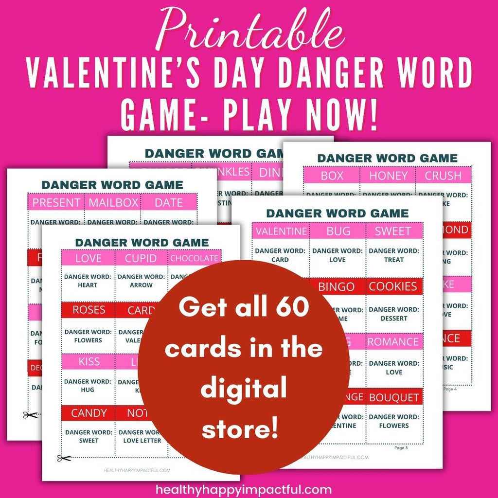 Valentine's Day Danger Word Game