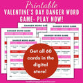 Valentine's Day Danger Word Game