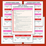 Valentine's Day Danger Word Game