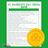 Lucky St. Patrick's Day Trivia Printable