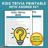 Fun Kids Trivia Printable