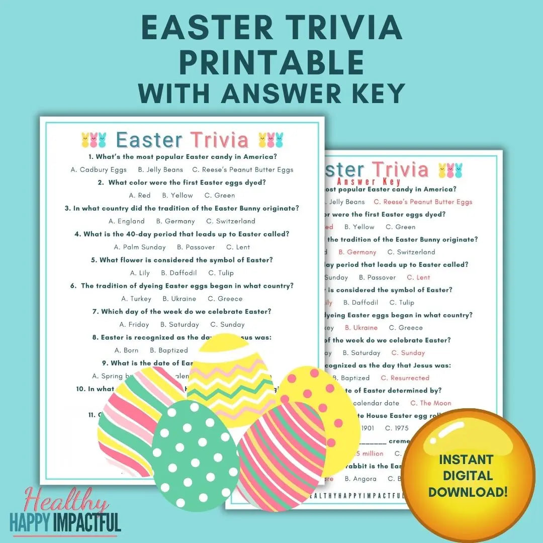 Fun Easter Trivia Printable – Healthy Happy Impactful
