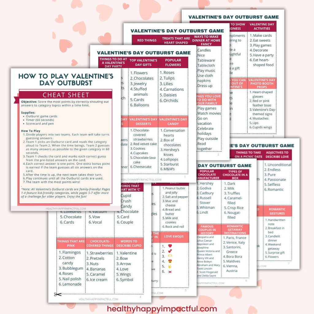 Valentine's Day Outburst Game