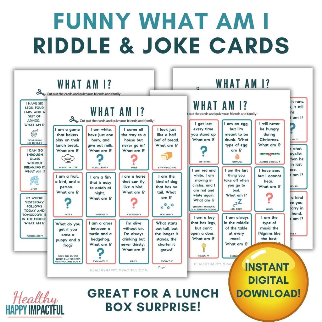 Funny What Am I Riddles & Jokes Cards