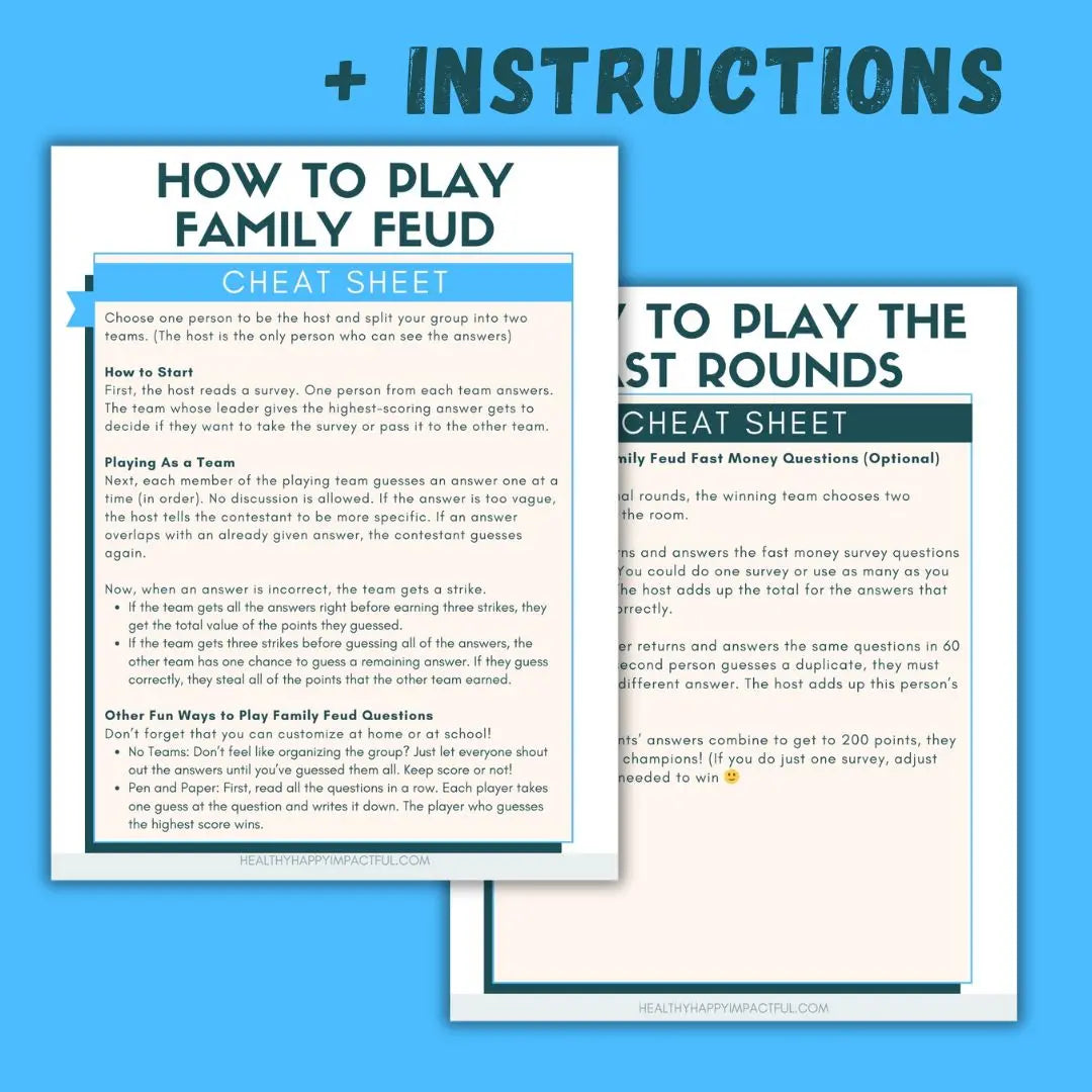 Winter Family Feud Game