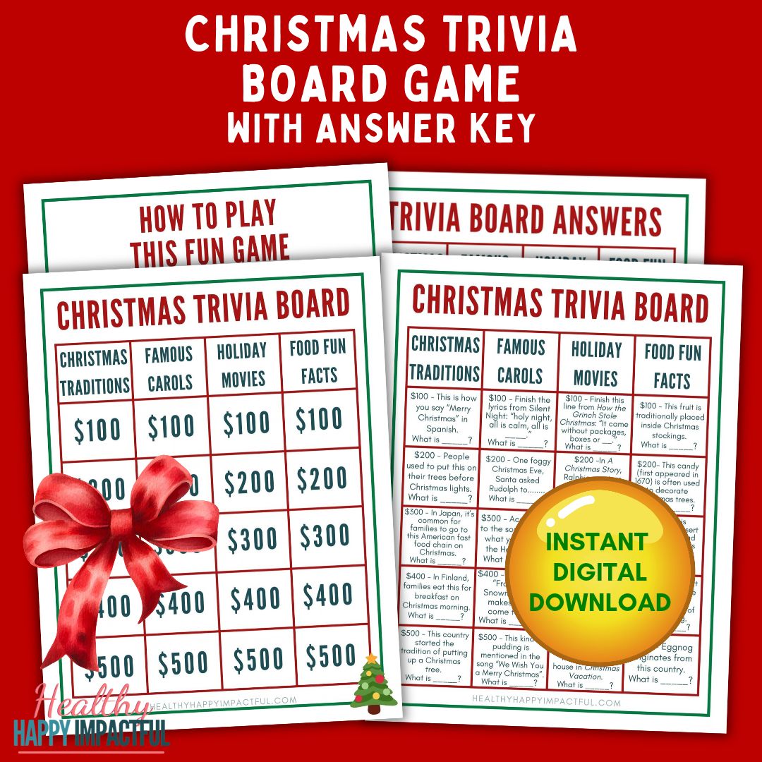 Christmas Trivia Showdown - Hilarious Game-Show Style Board Game