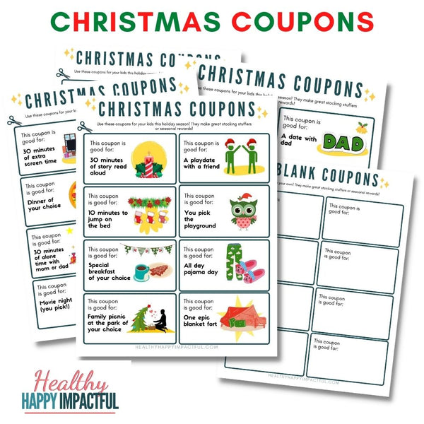 Christmas Coupons for Kids Kids Coupon Book Stocking Stuffers