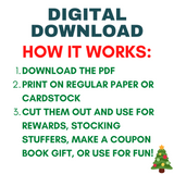 Christmas Coupons for Kids | Kids Coupon Book | Stocking Stuffers