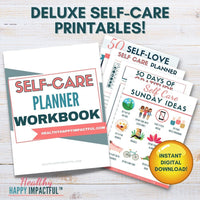 Self Care Workbook + Personal Growth Planner BUNDLE Healthy Happy Impactful®